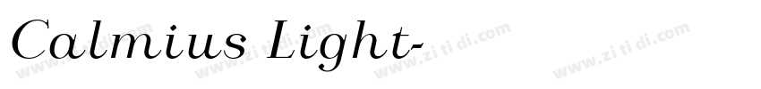 Calmius Light字体转换